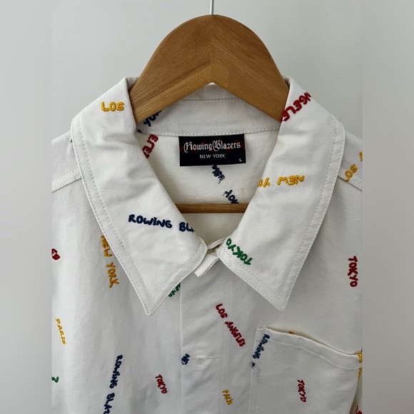 Rowing Blazers White “Cities” Embroidered Jacket - Picture 2 of 3